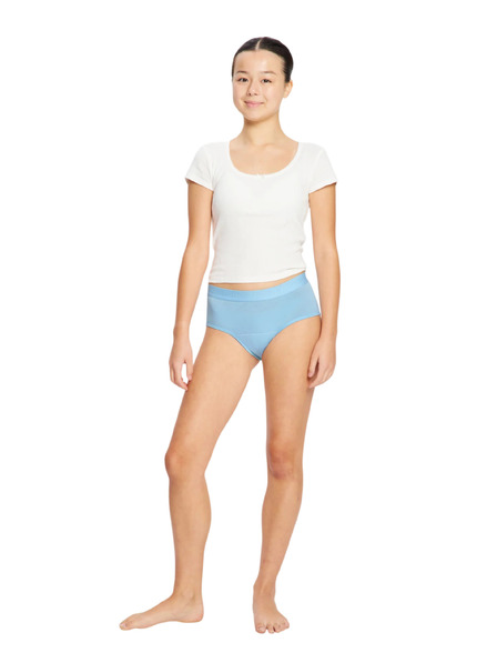 Modibodi Modibodi Teen Hipster Boyleg Moderate lányka menstruációs fehérnemű Berry Blue Sorbet