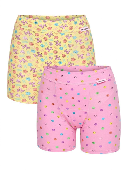 Modibodi Két darabos szett - Modibodi Teen Sleep Short Super lányka menstruációs fehérnemű Carnival Spirit