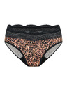 Modibodi Modibodi Sensual Hi Waist Bikini Moderate menstruációs fehérnemű Animalia Brown