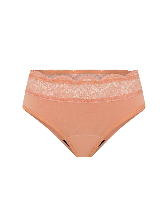 Modibodi Modibodi Sensual Hi Waist Bikini Light menstruációs fehérnemű Cameo Peach
