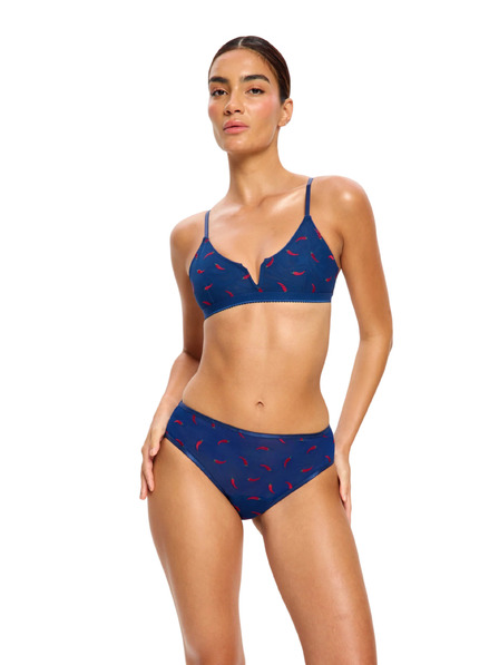 Modibodi Modibodi lntimates V Day Hi Waist Brief Moderate menstruációs fehérnemű Navy Chilli