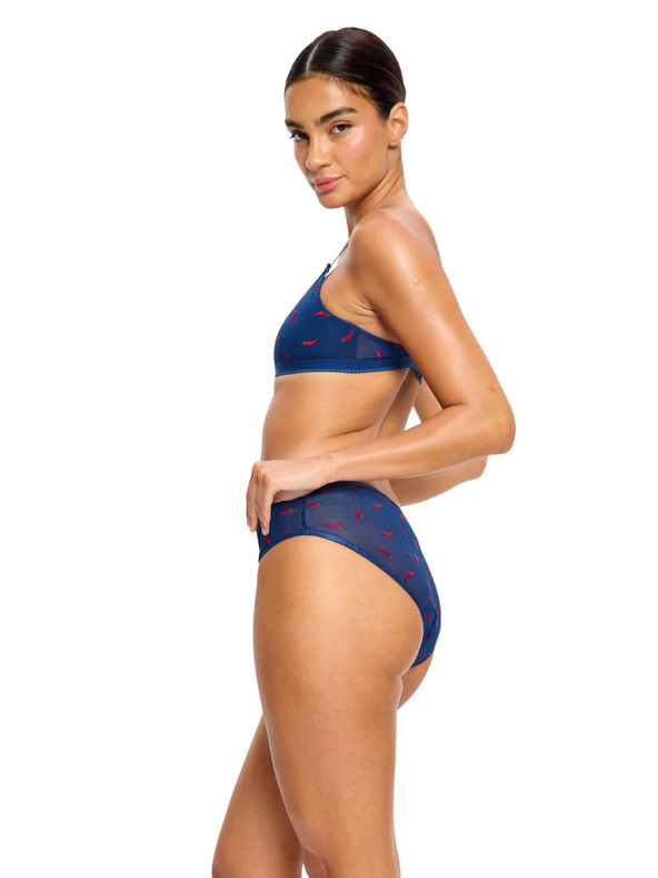 Modibodi Modibodi lntimates V Day Hi Waist Brief Moderate menstruációs fehérnemű Navy Chilli
