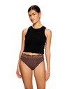 Modibodi Modibodi Sensual Hi Waist Bikini Super menstruációs fehérnemű Mahogany