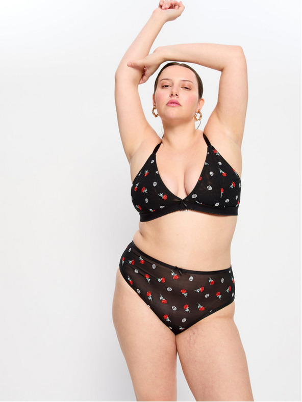 Modibodi Modibodi Intimates V Day Hi Waist Brief Moderate-Heavy menstruációs alsónadrág Black Rose