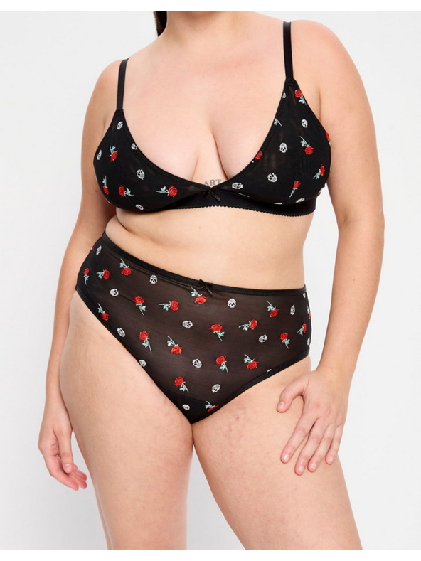 Modibodi Modibodi Intimates V Day Hi Waist Brief Moderate-Heavy menstruációs alsónadrág Black Rose