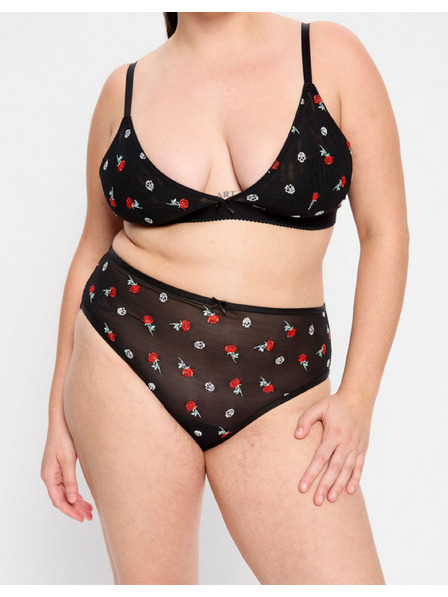 Modibodi Modibodi Intimates V Day Hi Waist Brief Moderate-Heavy menstruációs alsónadrág Black Rose