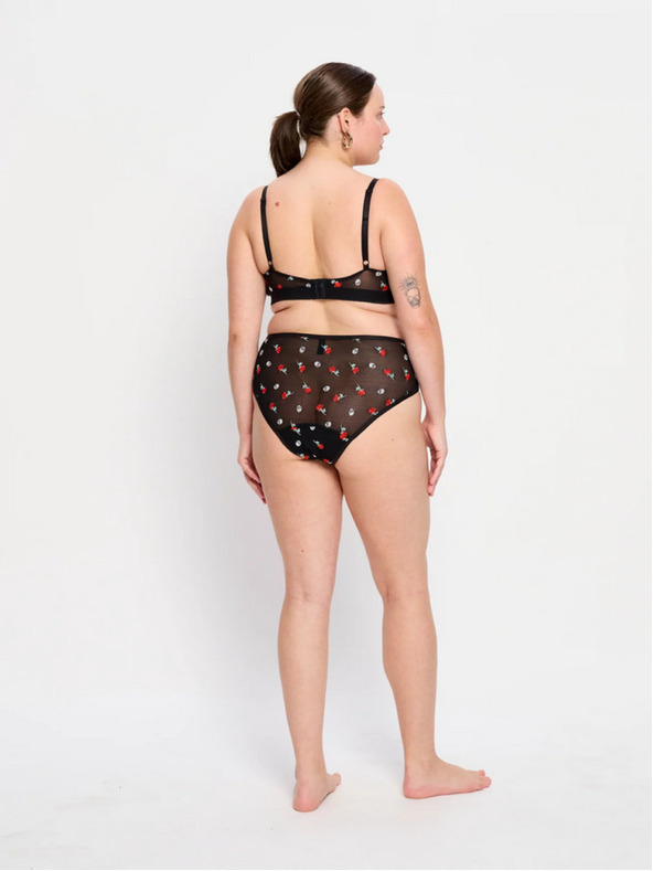 Modibodi Modibodi Intimates V Day Hi Waist Brief Moderate-Heavy menstruációs alsónadrág Black Rose