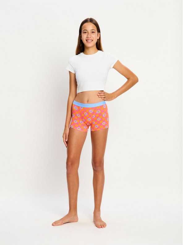 Modibodi Lányok menstruációs bugyi Modibodi Teen Hipster Boyshort Moderate Flower Checkerboard