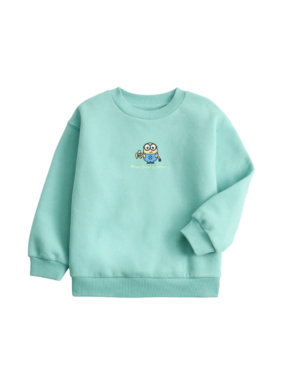 Marks & Spencer Minions™ grafikus pulóver magas pamuttartalommal (2–8 év) Marks & Spencer zöld