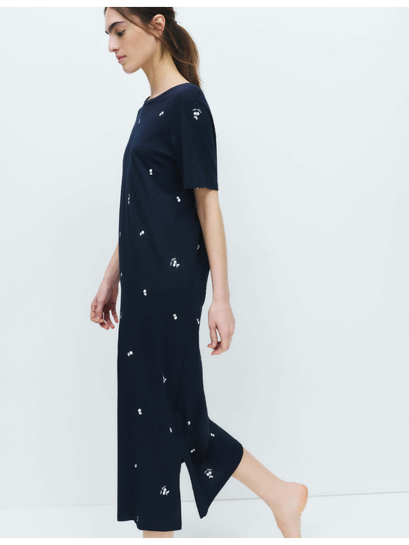 Marks & Spencer Pamut és modál pizsama nyomattali Marks & Spencer tengerészeti kék