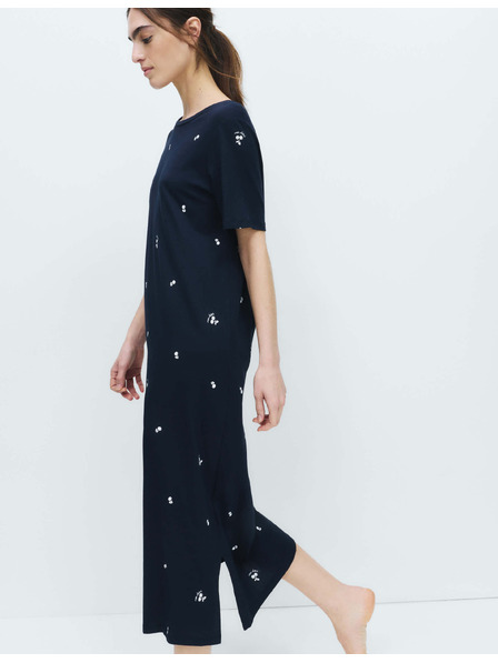 Marks & Spencer Pamut és modál pizsama nyomattali Marks & Spencer tengerészeti kék