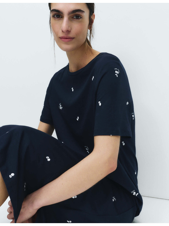 Marks & Spencer Pamut és modál pizsama nyomattali Marks & Spencer tengerészeti kék