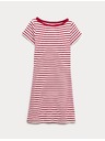 Marks & Spencer Csíkos mini ceruza ruha magas pamuttartalommal Marks & Spencer piros