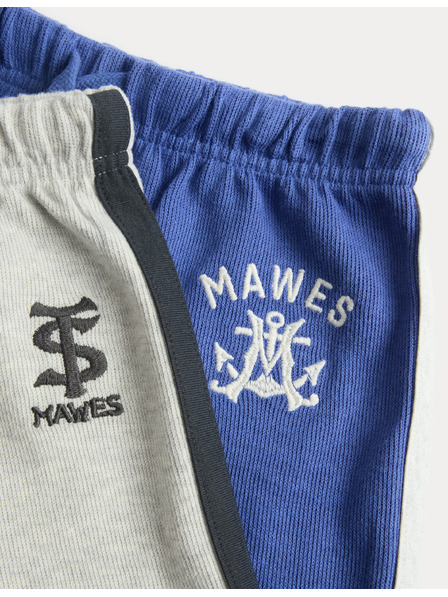 Marks & Spencer Marks & Spencer 2 részes pizsama rövidítőkészlet magas pamuttartalommal (1–16 év) kék