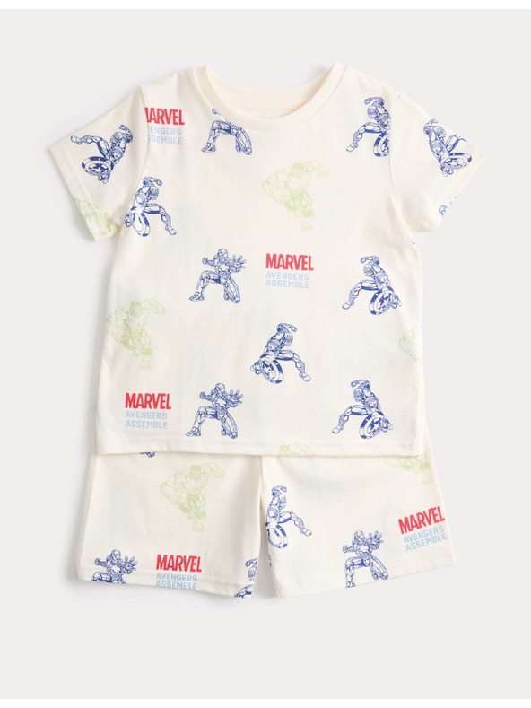 Marks & Spencer Marks & Spencer pamut pizsama Marvel™ motívummal (3–12 év) krém