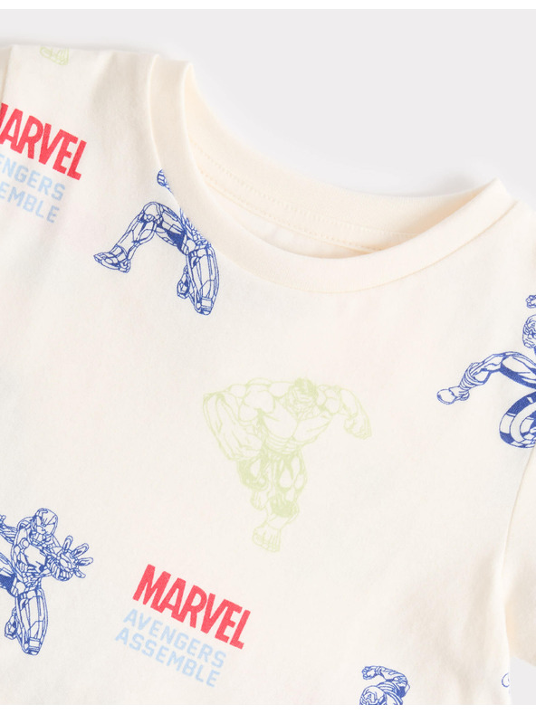 Marks & Spencer Marks & Spencer pamut pizsama Marvel™ motívummal (3–12 év) krém