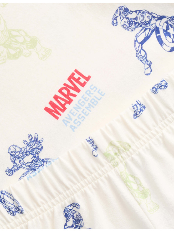 Marks & Spencer Marks & Spencer pamut pizsama Marvel™ motívummal (3–12 év) krém