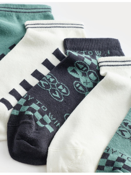 Marks & Spencer Trainer Liners™ Gaming edzőzokni, 5 pár csomag (6 kicsi – 7 nagy) Marks & Spencer zöld