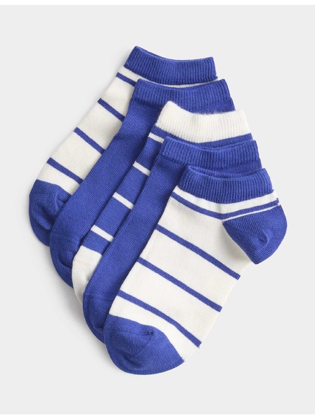 Marks & Spencer Csíkos Trainer Liners™ edzőzokni, 5 pár szett (6 kicsi – 7 nagy) Marks & Spencer kék