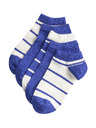 Marks & Spencer Csíkos Trainer Liners™ edzőzokni, 5 pár szett (6 kicsi – 7 nagy) Marks & Spencer kék