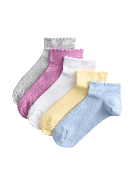 Marks & Spencer Bordázott Trainer Liners™ edzőzokni magas pamutarányú, 5 pár (6 kicsi – 7 nagy) Marks & Spencer többszínű