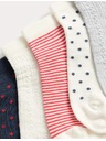 Marks & Spencer Csíkos Trainer Liners™ edzőzokni magas pamutarányú, 5 pár szett Marks & Spencer kék