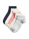 Marks & Spencer Csíkos Trainer Liners™ edzőzokni magas pamutarányú, 5 pár szett Marks & Spencer kék
