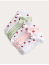 Marks & Spencer Trainer Liners™ edzőzokni epremintával és magas pamutarányú, 5 pár csomag (6 kicsi – 7 nagy) Marks & Spencer piros