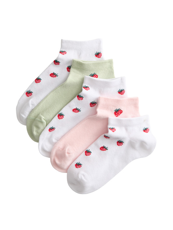 Marks & Spencer Trainer Liners™ edzőzokni epremintával és magas pamutarányú, 5 pár csomag (6 kicsi – 7 nagy) Marks & Spencer piros
