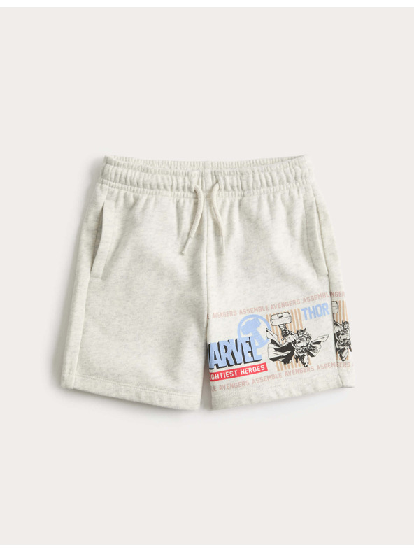 Marks & Spencer Marvel™ melegítő rövidnadrág magas pamutarányú (2–10 év) Marks & Spencer szürke