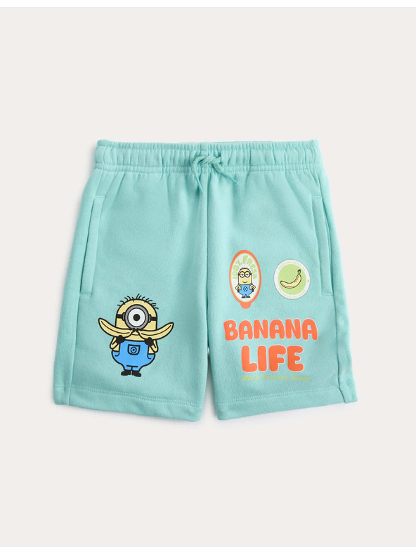 Marks & Spencer Rövidnadrág magas pamutarányú és Minions™ grafikával (2–8 év) Marks & Spencer zöld