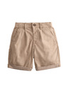 Marks & Spencer Pliszírozott chino rövidnadrág magas pamutarányú (2–10 év) Marks & Spencer krém