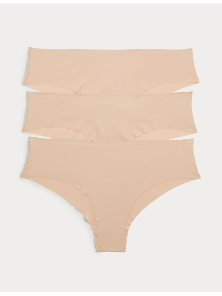Marks & Spencer 3 darabos alsónemű szett alacsony derekú Body Invisibles™ VPL nélkül Marks & Spencer bézs