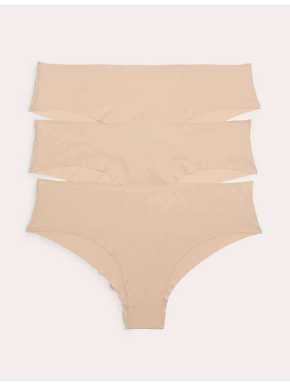 Marks & Spencer 3 darabos alsónemű szett alacsony derekú Body Invisibles™ VPL nélkül Marks & Spencer bézs