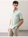 Marks & Spencer Jacquard ing magas pamutarányú rövid ujjal Marks & Spencer zöld
