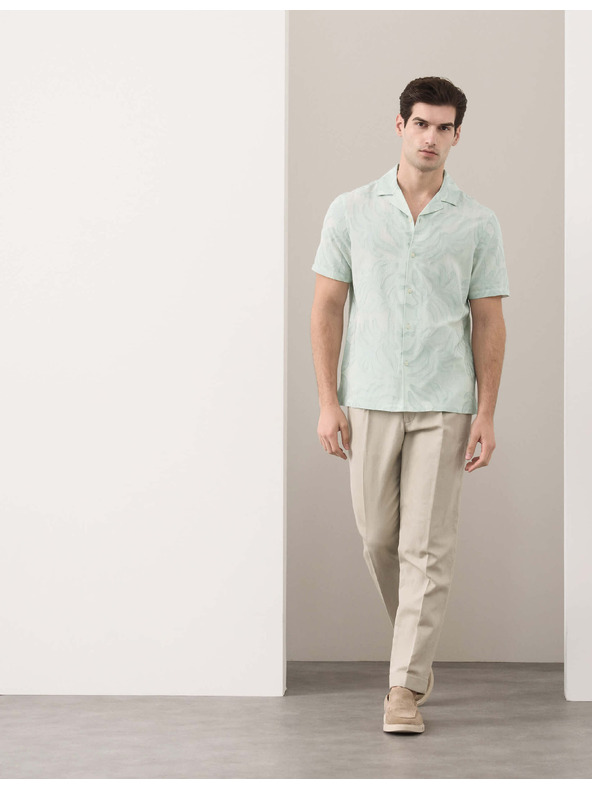 Marks & Spencer Jacquard ing magas pamutarányú rövid ujjal Marks & Spencer zöld