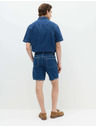 Marks & Spencer Rövid ujjú denim ing tiszta pamutból Marks & Spencer kék