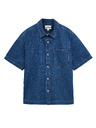 Marks & Spencer Rövid ujjú denim ing tiszta pamutból Marks & Spencer kék