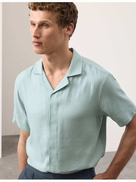 Marks & Spencer Ing lenvászon keverékből rövid ujjal Marks & Spencer zöld