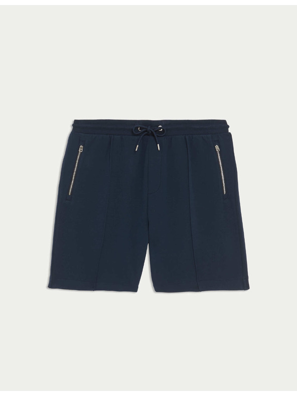 Marks & Spencer Shorts közönséges szabásban rugalmas derékkal Marks & Spencer tengeri kék