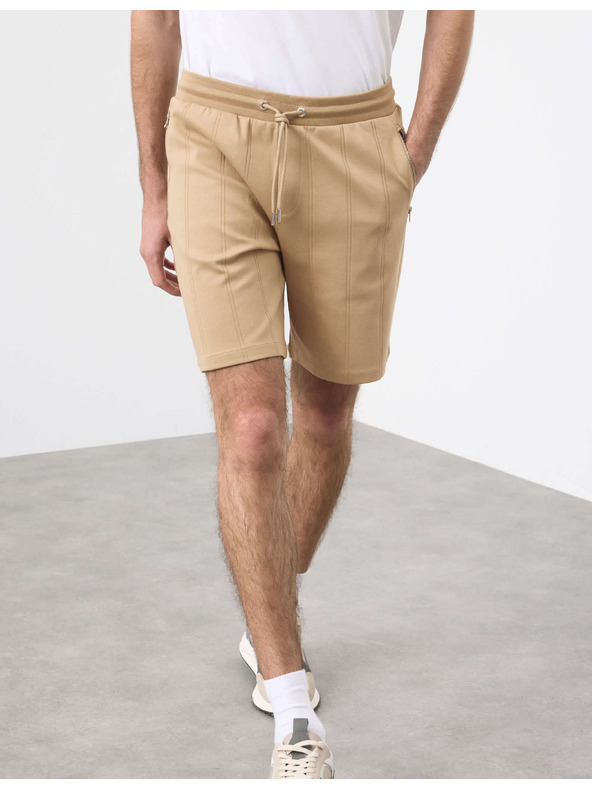 Marks & Spencer Shorts normál szabásban, magas pamuttartalmú és textúrával Marks & Spencer bézs