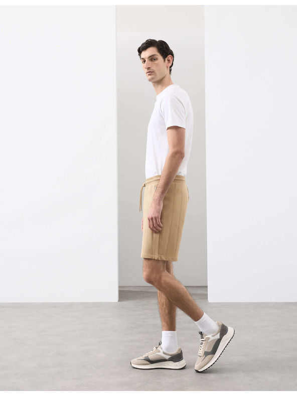 Marks & Spencer Shorts normál szabásban, magas pamuttartalmú és textúrával Marks & Spencer bézs