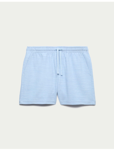 Marks & Spencer Buklé shorts magas pamuttartalmú Marks & Spencer kék