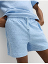 Marks & Spencer Buklé shorts magas pamuttartalmú Marks & Spencer kék