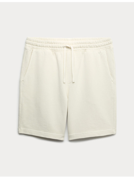 Marks & Spencer Shorts tiszta pamutból rugalmas derékkal Marks & Spencer krém