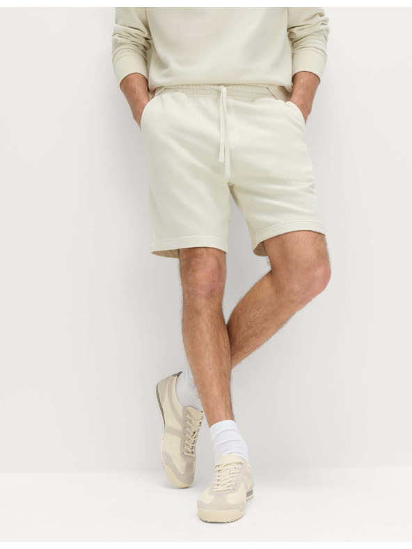 Marks & Spencer Shorts tiszta pamutból rugalmas derékkal Marks & Spencer krém