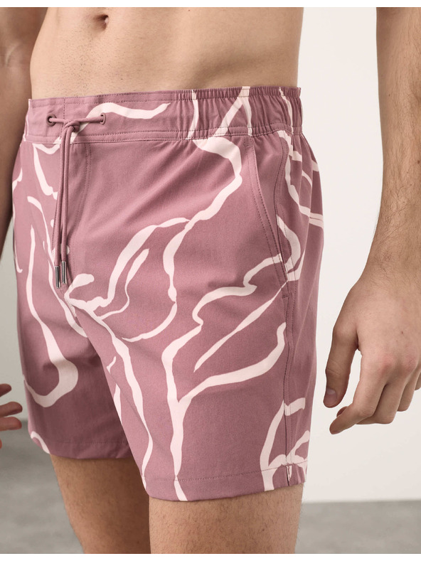 Marks & Spencer Gyorsan száradó virágos fürdőshorts Marks & Spencer rózsaszín