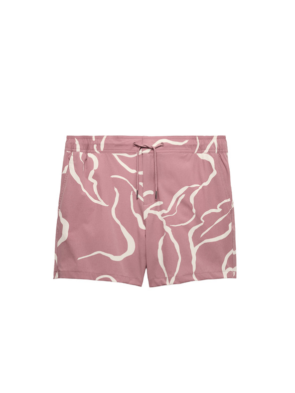 Marks & Spencer Gyorsan száradó virágos fürdőshorts Marks & Spencer rózsaszín