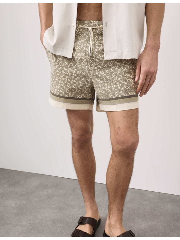 Marks & Spencer Gyorsan száradó fürdőshorts geometrikus mintával Marks & Spencer zöld
