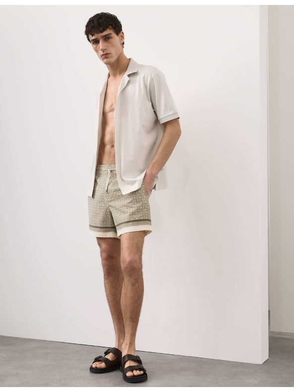 Marks & Spencer Gyorsan száradó fürdőshorts geometrikus mintával Marks & Spencer zöld